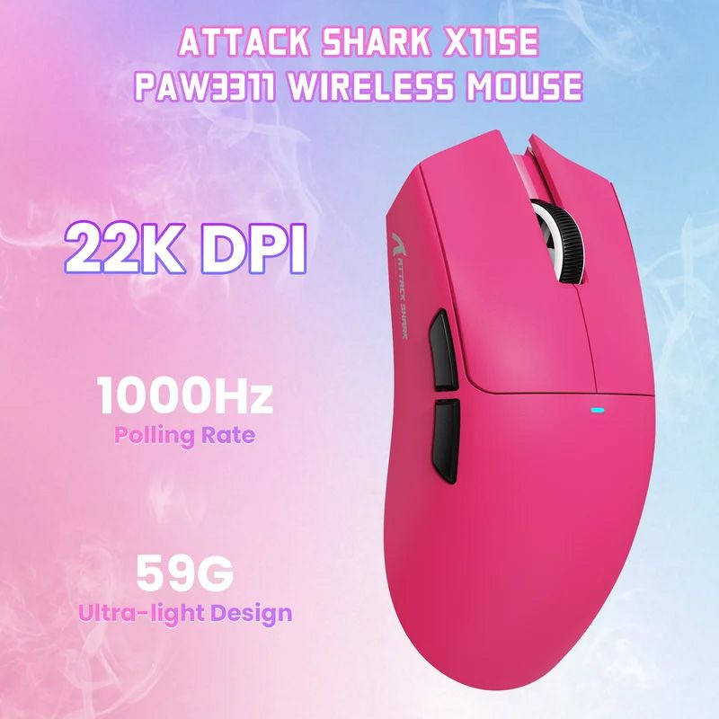 Миша Attack Shark X11SE Wireless Berry Red фото 2