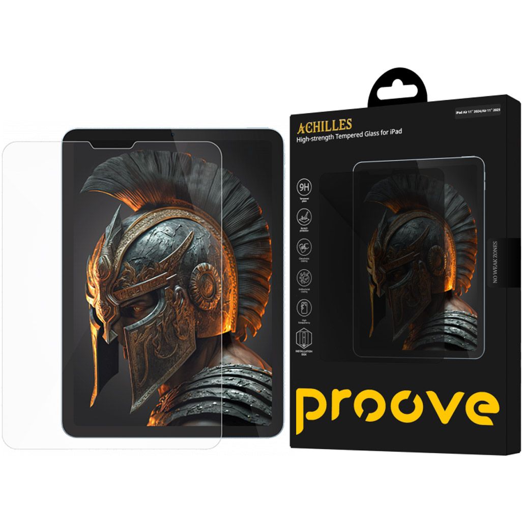 

Защитное стекло Proove Achilles Clear Glass with Installation Box для Apple iPad Air 11` (2024-2025) (PGPAIBIA1100)