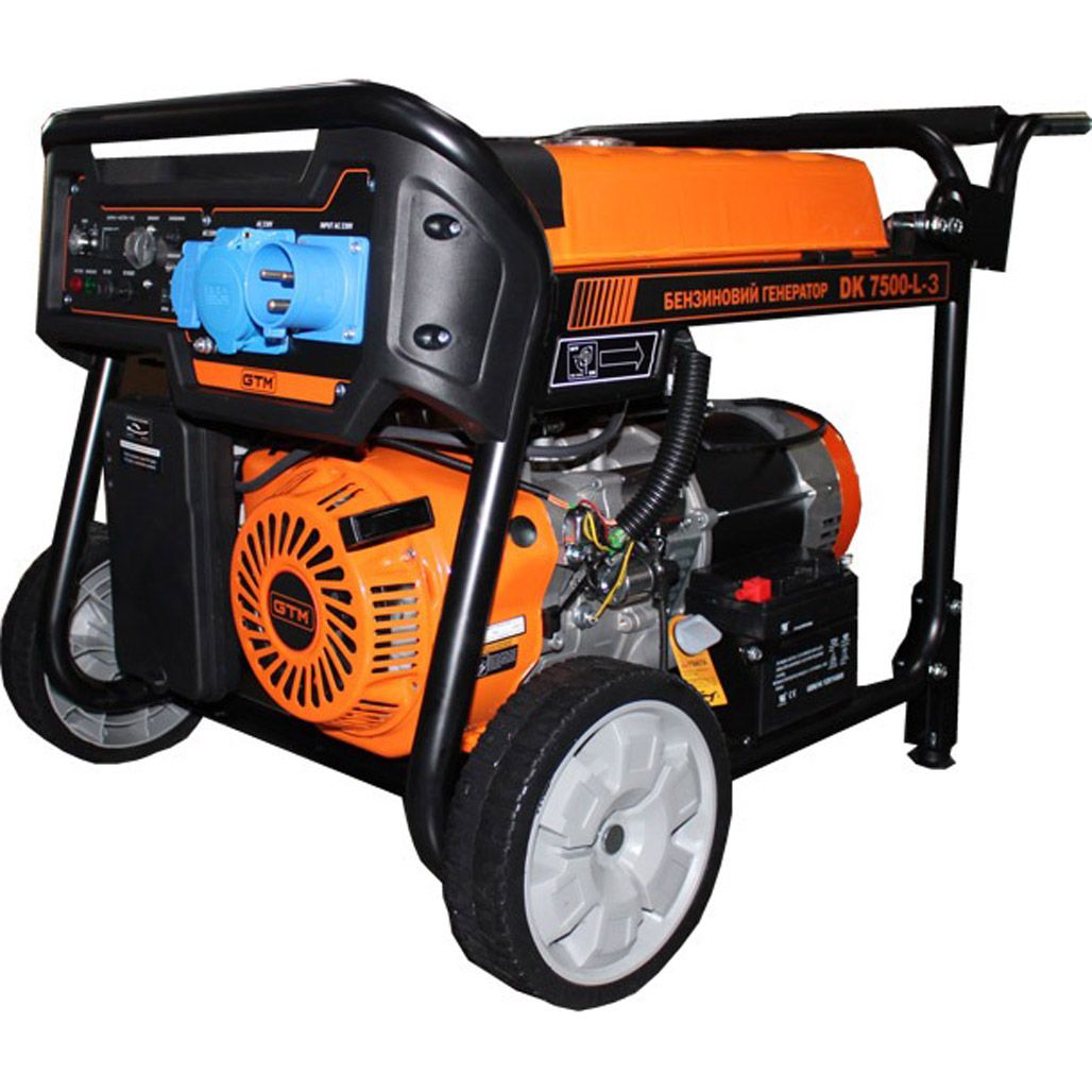 

Генератор бензиновий GTM DK7500-L-3