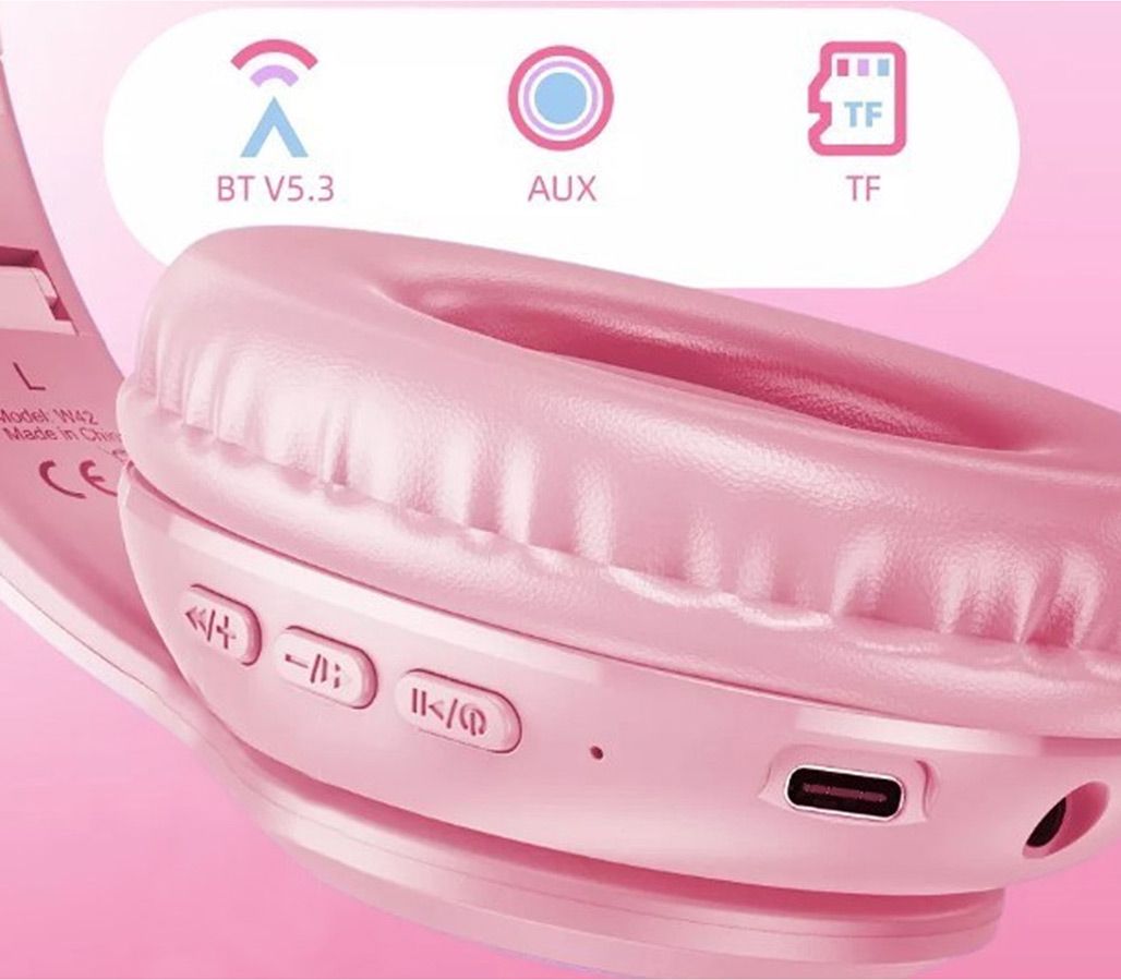 Навушники Hoco W42 Cat Ear Cherry Blossom (795847)