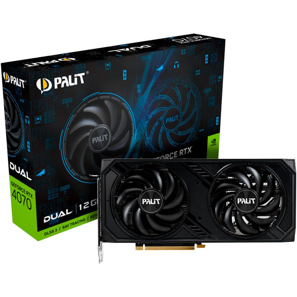 

Відеокарта Palit GeForce RTX 4070 Dual (NED4070019K9-1047D)