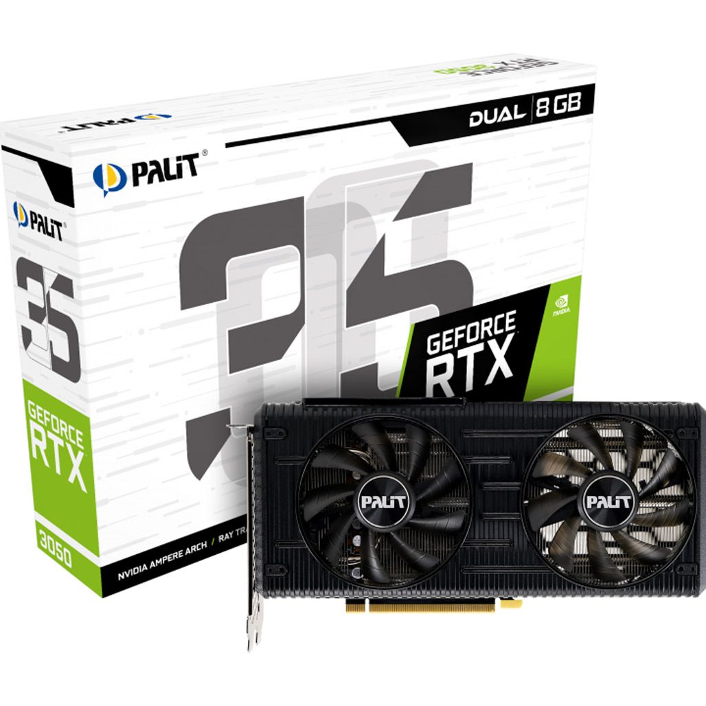 

Відеокарта Palit GeForce RTX 3050 Dual (NE63050019P1-190AD)