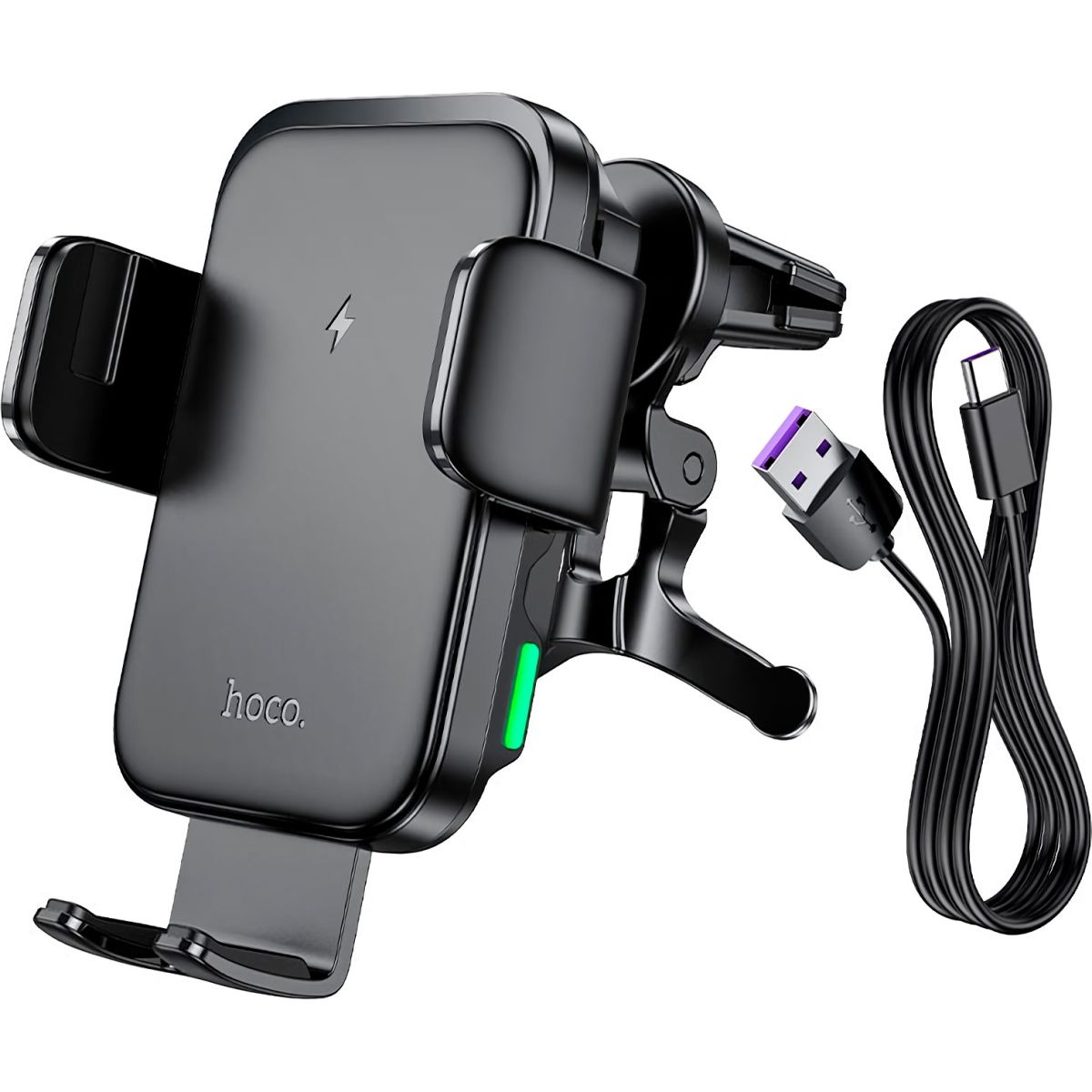 Автотримач із бездротовою зарядкою Hoco HW110 Jenny Air Outlet Black