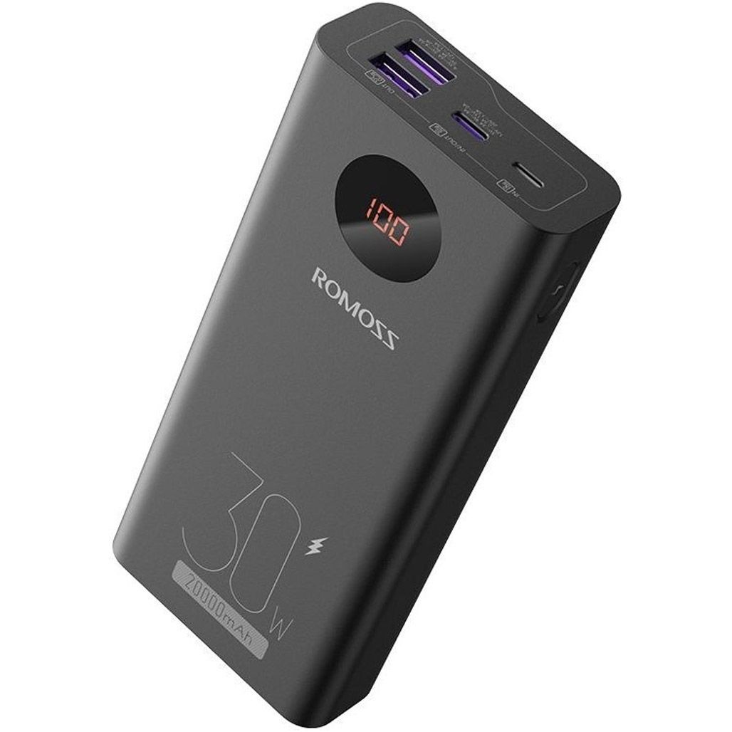 Зовнішній акумулятор Romoss PEA20 20000mAh 30W Black (PEA20-192-2111H)