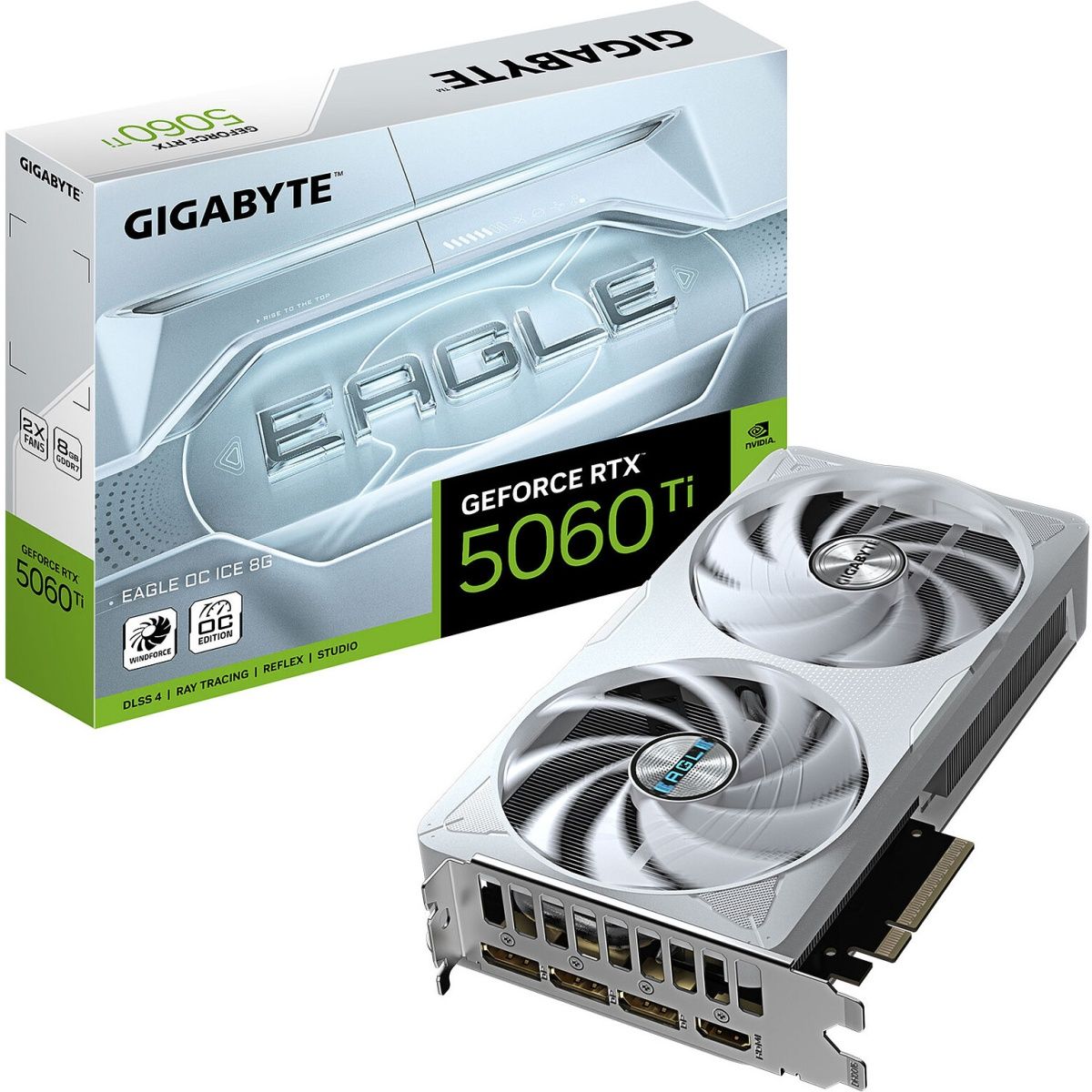 

Відеокарта Gigabyte GeForce RTX 5060 Eagle OC Ice 8G (GV-N5060EAGLEOC ICE-8GD) EU