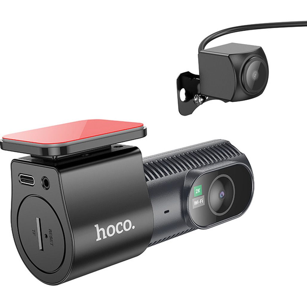 

Автомобильный видеорегистратор Hoco DV8 2K Display Hidden with Rear Camera Black (6942007623384)