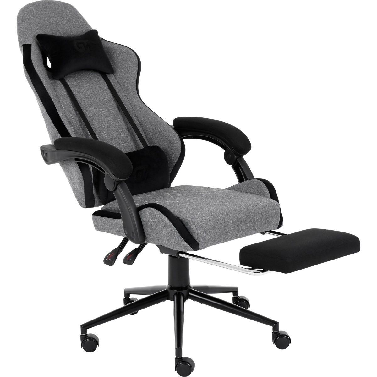 Геймерське крісло GT Racer X-2324 Fabric Gray/Black Suede