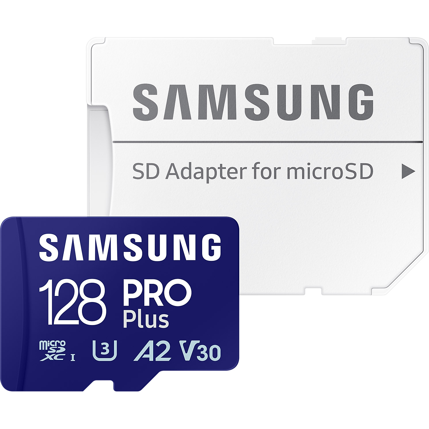 

Карта пам'яті Samsung microSDXC 128GB Class 10 UHS-I U3 V30 A2 PRO Plus + SD Adapter (MB-MD128SA)