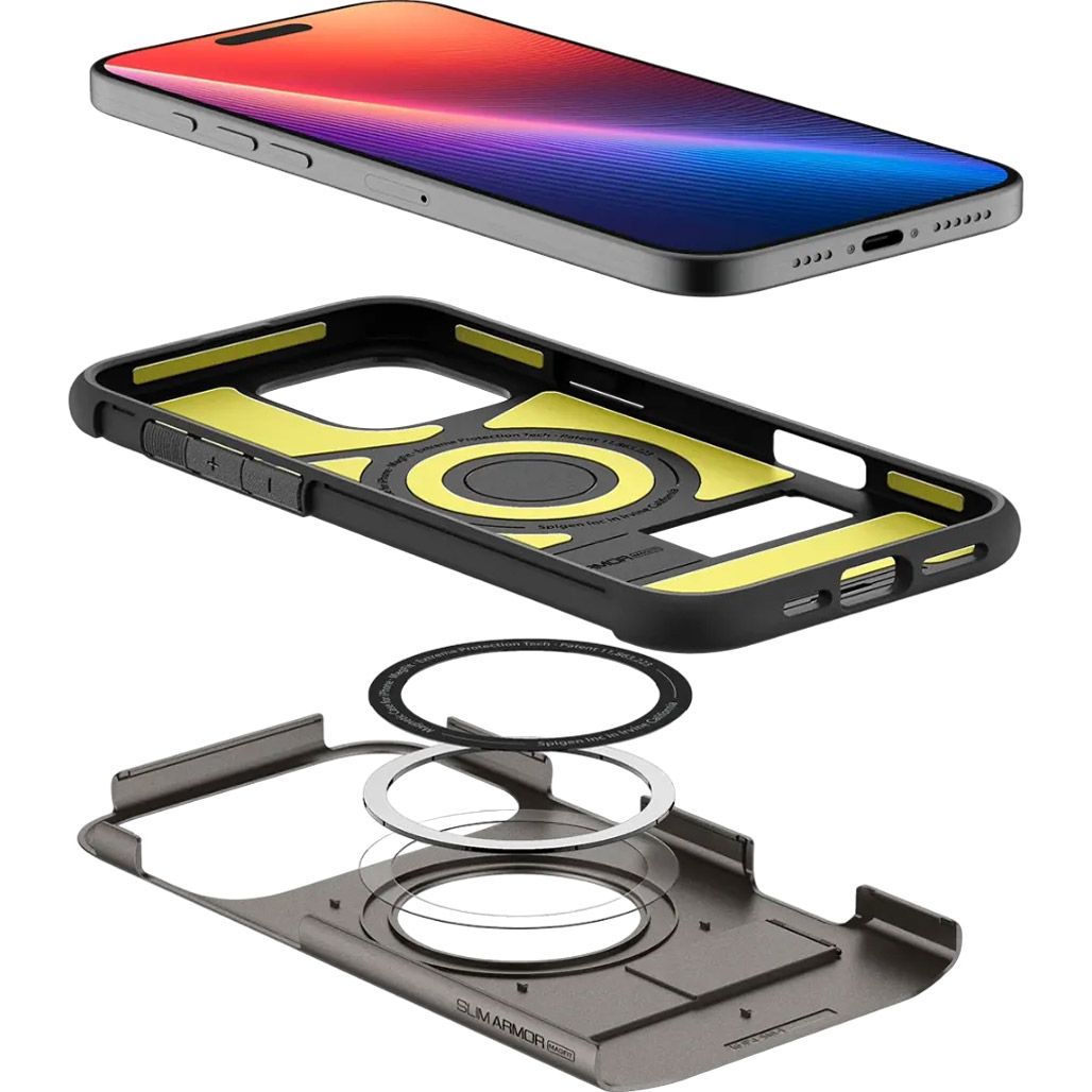 Чохол Spigen Slim Armor with MagSafe для Apple iPhone 16 Pro Gunmetal (ACS08163) 