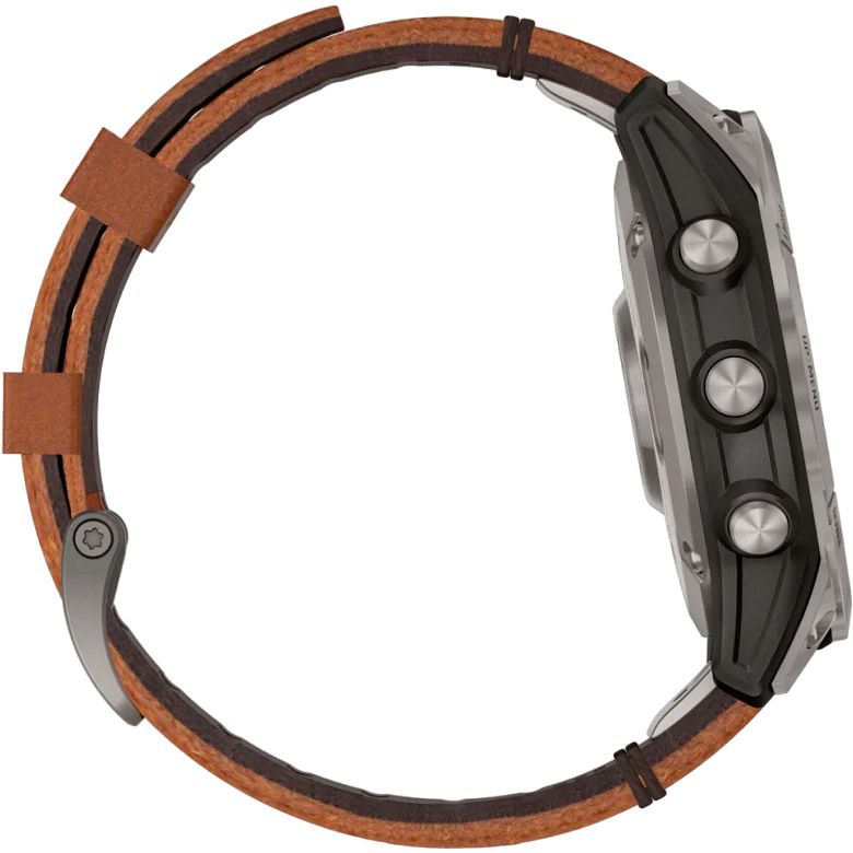 Смарт-годинник Garmin Fenix 7 Pro Sapphire Solar Edition Titanium with Chestnut Leather Band (010-02777-30) 