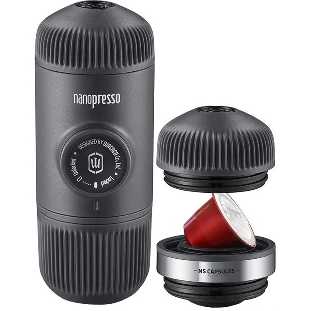 Портативная кофеварка Wacaco Nanopresso + NS Adapter Black (WNANONS)