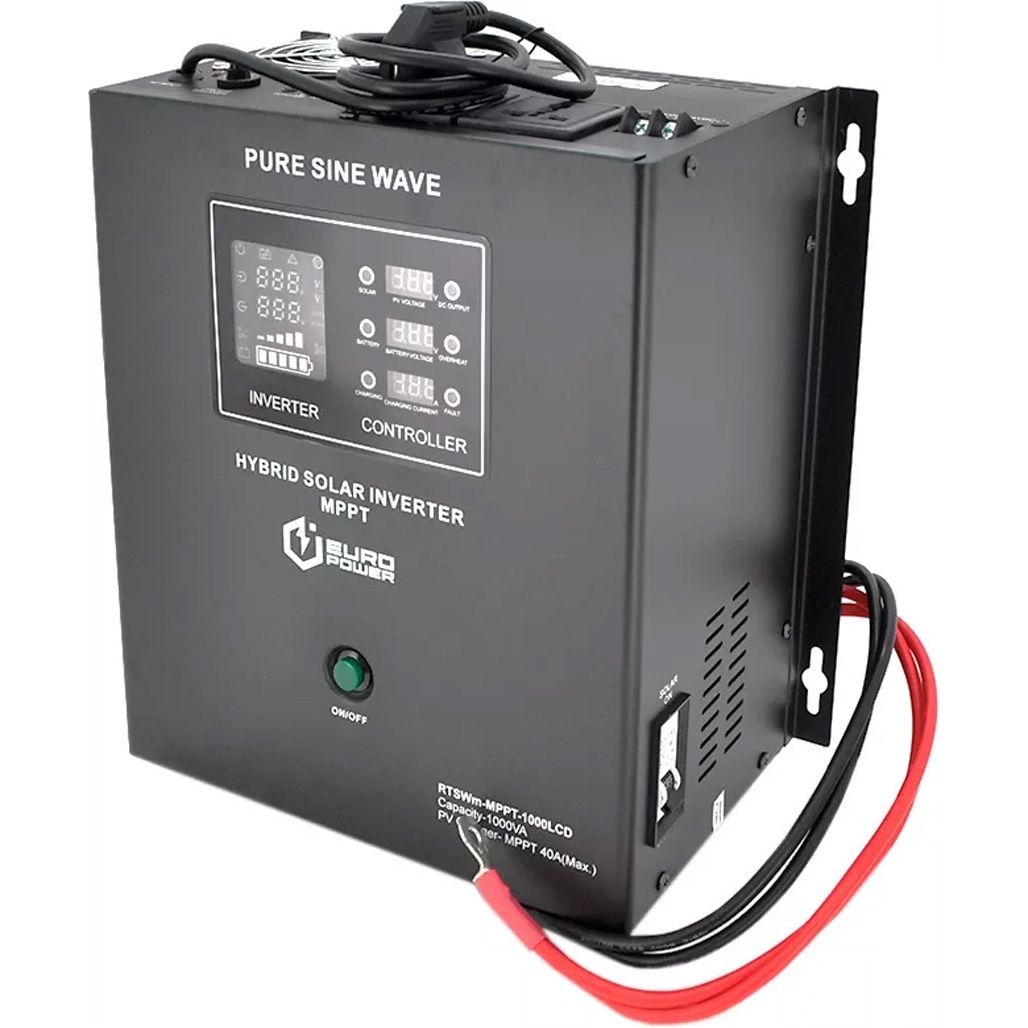 

Гібридний сонячний інвертор Europower RTSWm-MPPT-1000LCD 12V