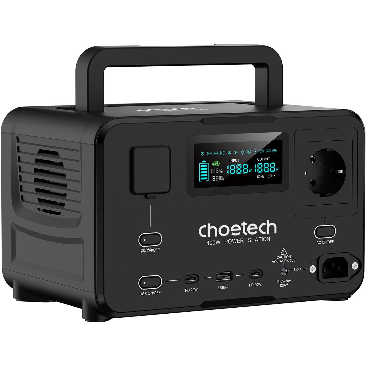 

Зарядная станция Choetech BS007 400W (BS007-EU-BK)