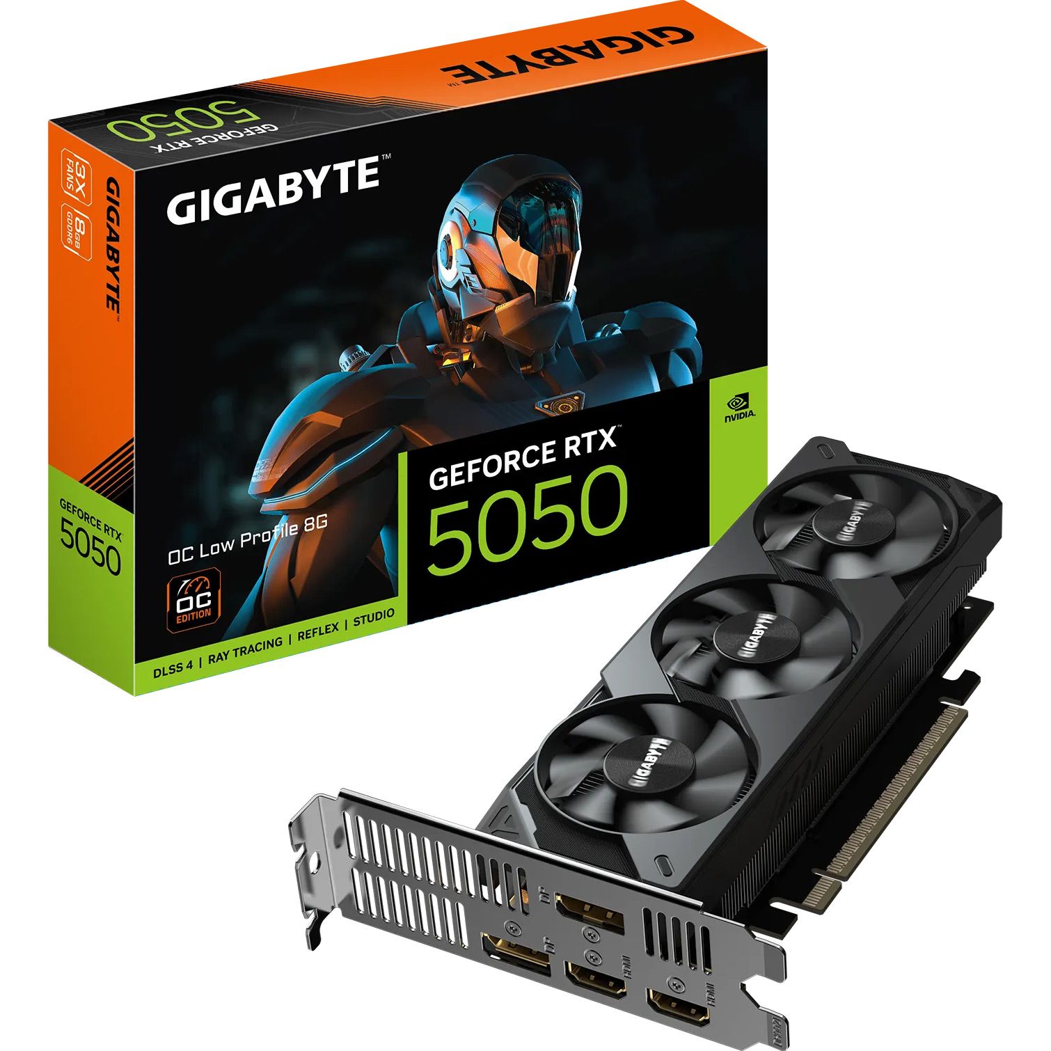

Відеокарта Gigabyte GeForce RTX 5050 OC Low Profile 8G (GV-N5050OC-8GL) UA