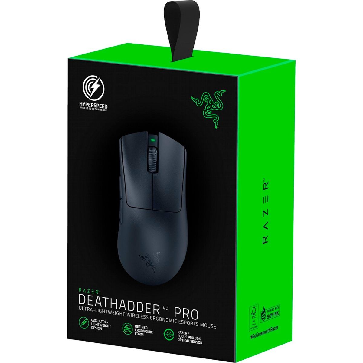 Миша Razer DeathAdder V3 Pro w/HyperPolling Wireless Dongle Black (RZ01-04630300-R3WL)