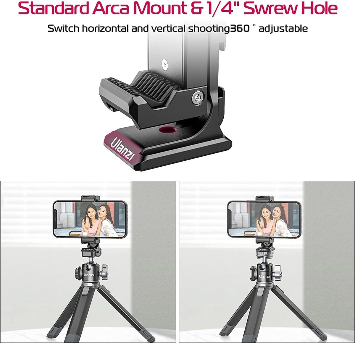 Тримач для телефону Ulanzi ST-27 Metal Phone Tripod Mount Clip