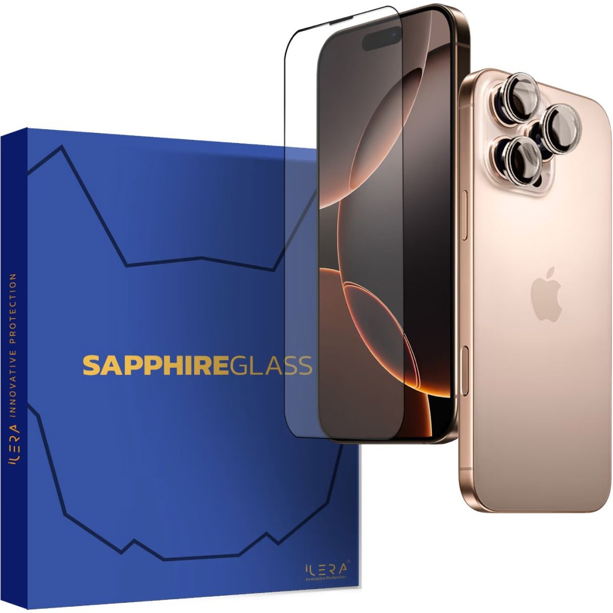 

Защитное стекло iLera Sapphire Ultra + Glass для Apple iPhone 16 Pro (iLSPDL+16PR)