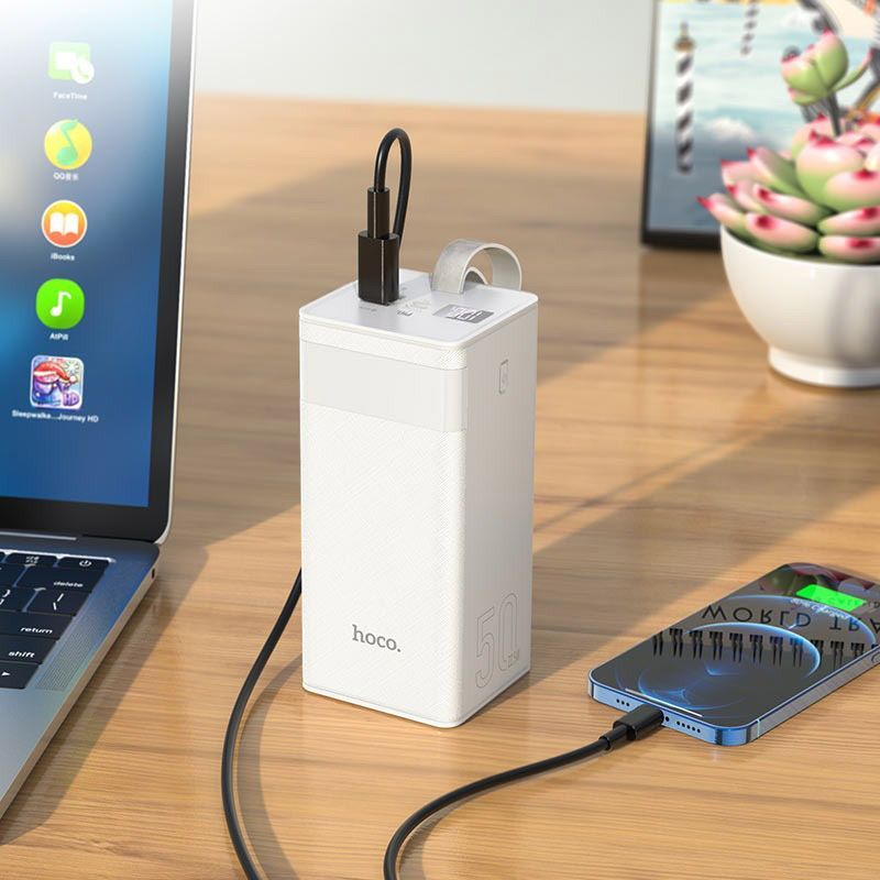 Зовнішній акумулятор Hoco J86A Powermaster 50000mAh 22.5W White