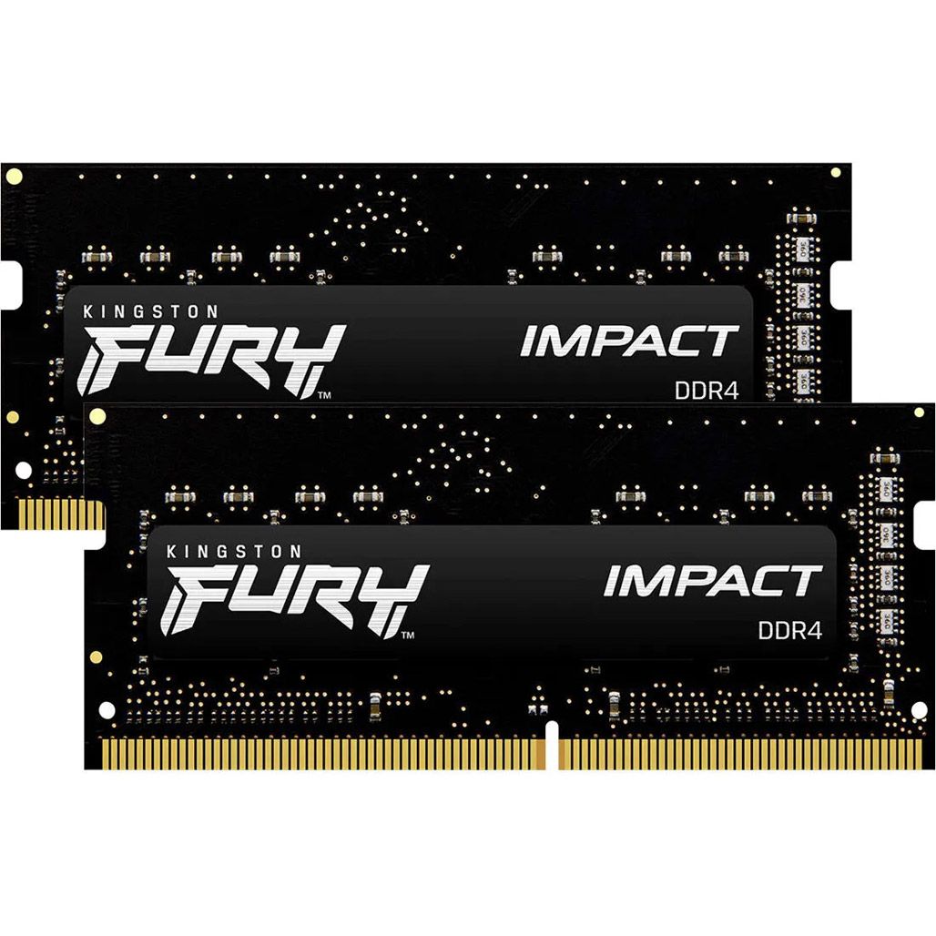

Модуль памяти SO-DIMM DDR4 Kingston FURY Impact 2x16GB 3200MHz (KF432S20IBK2/32)