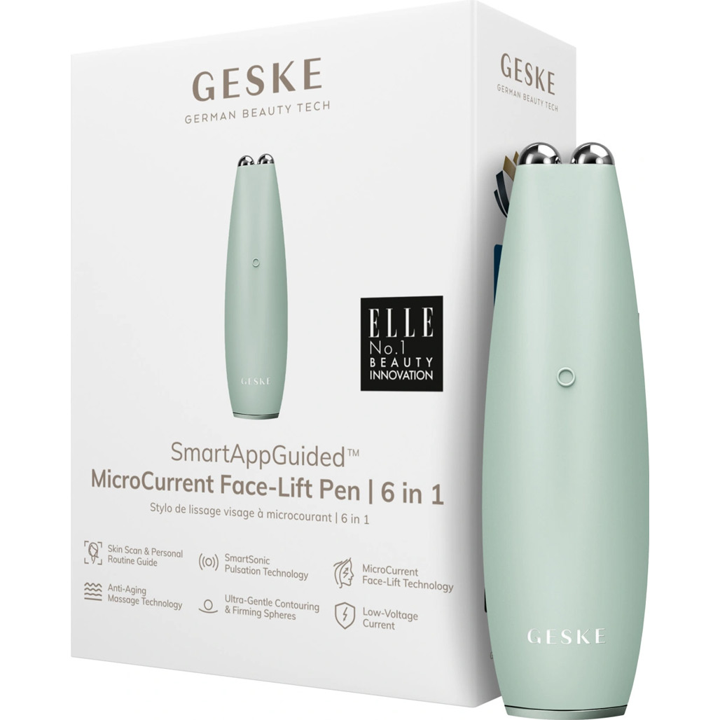 Масажер для обличчя GESKE MicroCurrent Face-Lift Pen 6в1 Green (HB0129)