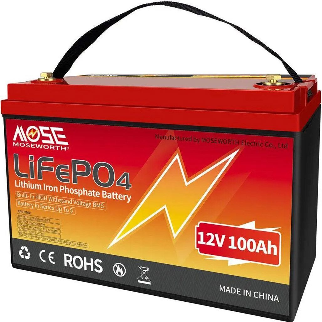 

Акумулятор MOSEWORTH LiFePO4 12V (12.8V/100Ah/1280Wh)