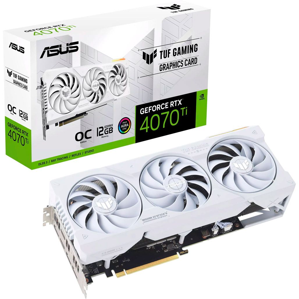 

Відеокарта Asus TUF Gaming GeForce RTX 4070 Ti White OC Edition 12GB GDDR6X (90YV0IJ2-M0NA00)