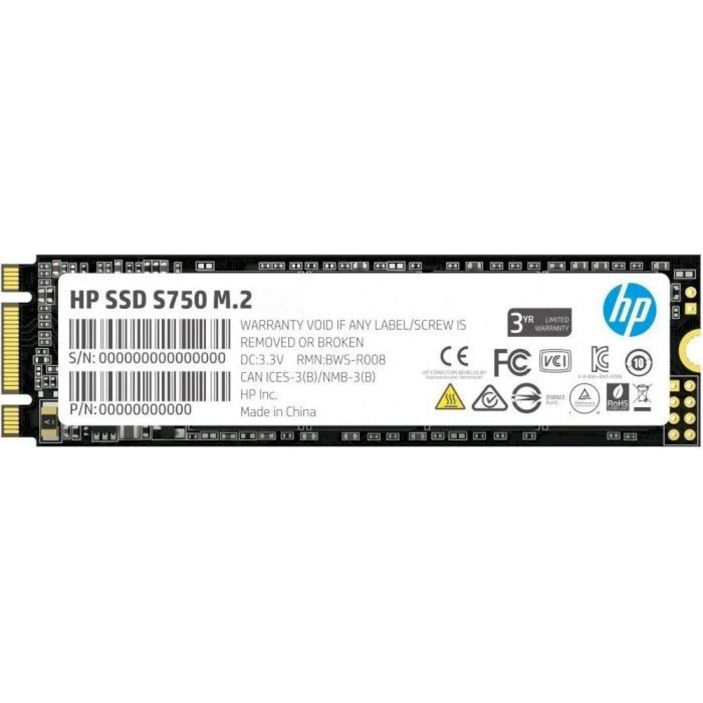 

SSD накопичувач HP S750 256GB (16L55AA)