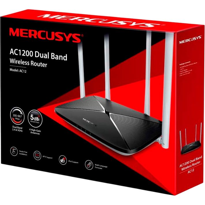 Бездротовий маршрутизатор (роутер) Mercusys AC12 V2