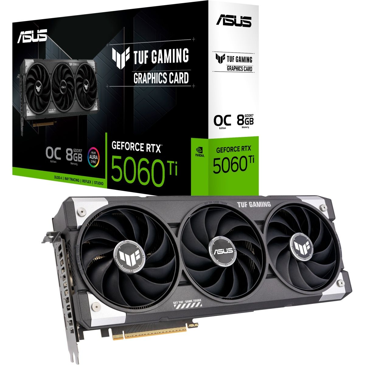 

Видеокарта Asus TUF Gaming GeForce RTX 5060 Ti 8GB OC Edition (TUF-RTX5060TI-O8G-GAMING) EU