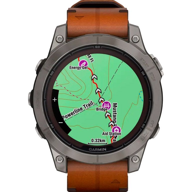Смарт-годинник Garmin Fenix 7 Pro Sapphire Solar Edition Titanium with Chestnut Leather Band (010-02777-30) 
