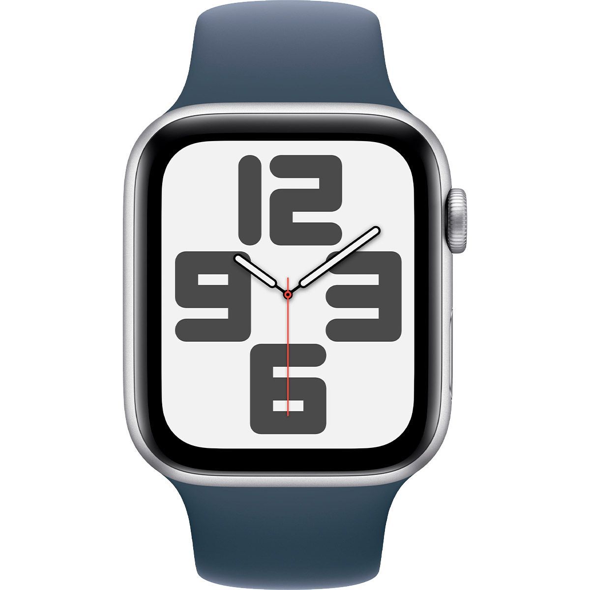 Смарт-годинник Apple Watch SE 2 GPS 44mm Silver Aluminium Case with Storm Blue Sport Band S/M (MREC3)