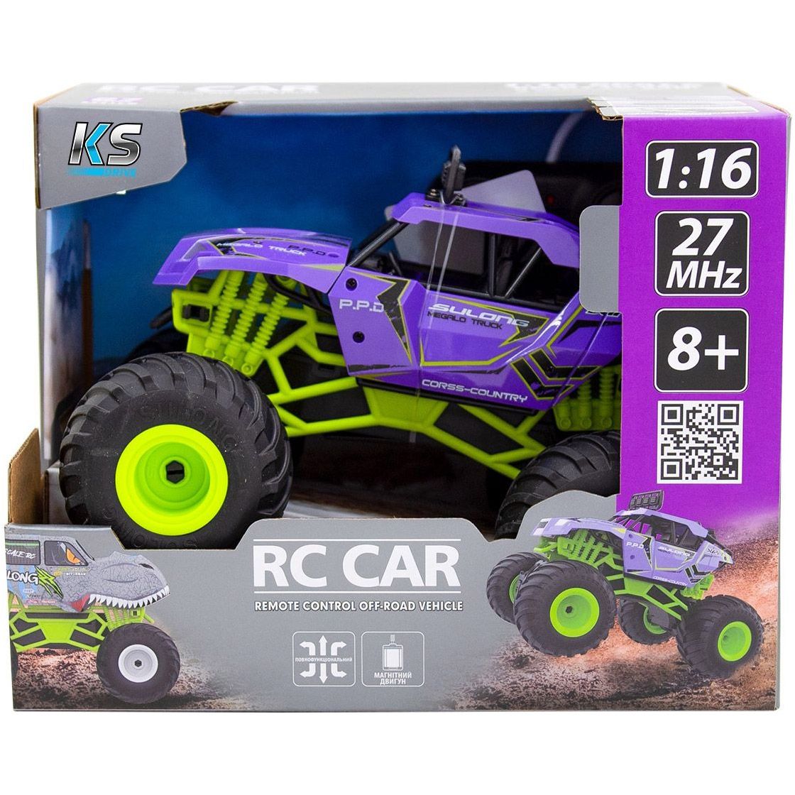 Машинка на радіокеруванні Sulong Toys 1:16 Bigfoot Off-Road Violet (SL-358RHV)