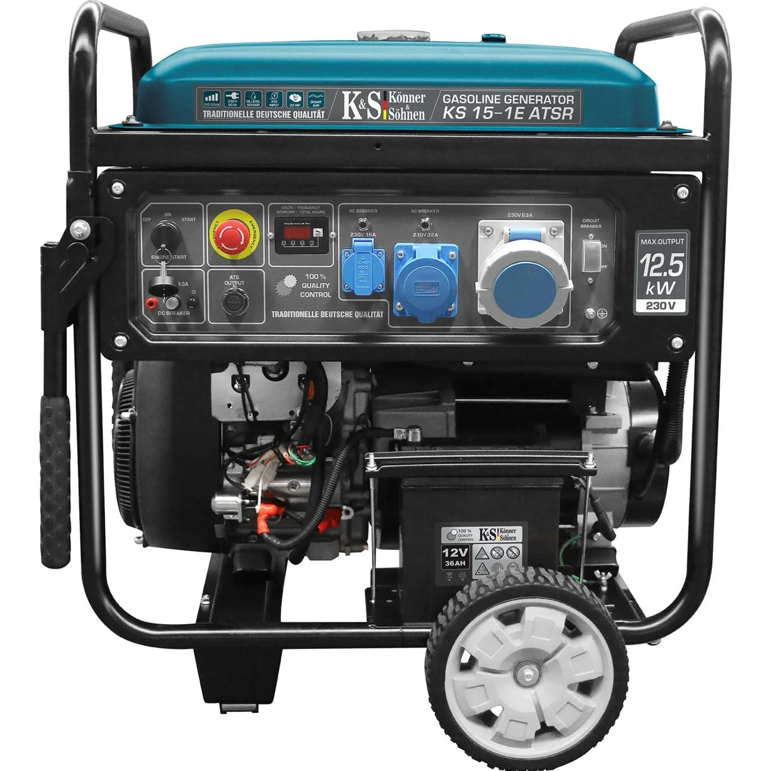 

Генератор бензиновый Konner&Sohnen KS 15-1E ATSR