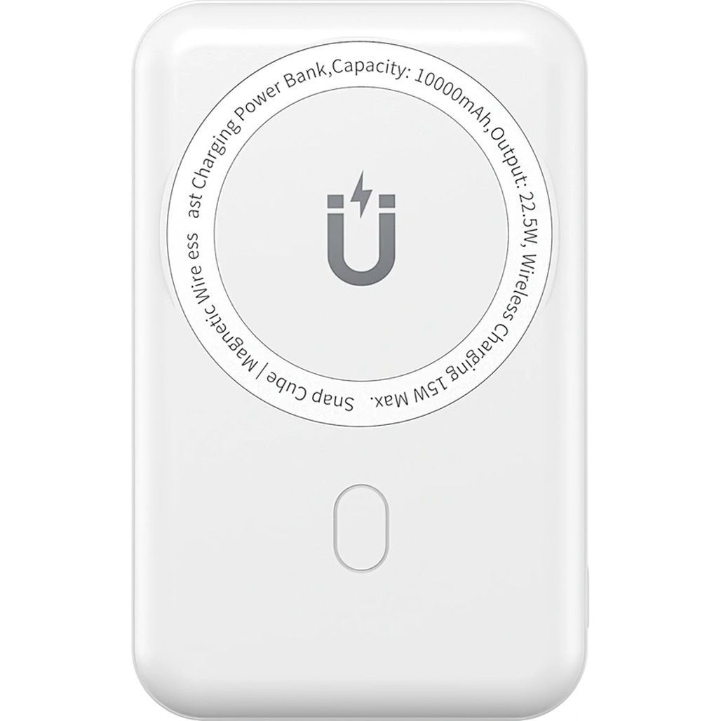 

Внешний аккумулятор WiWU Snap Cube Magnetic Wireless Charger 10000mAh White (6973218947020)