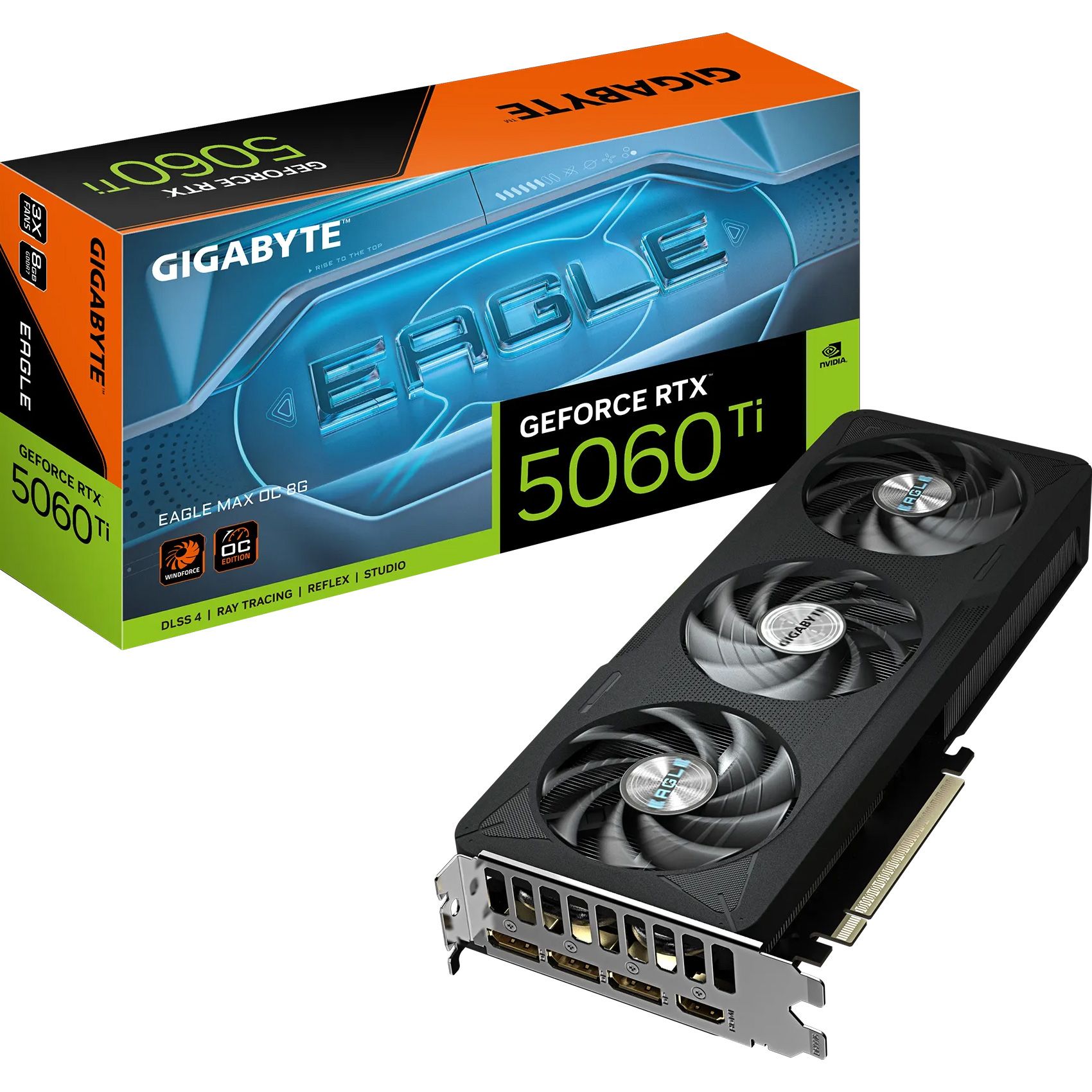 

Відеокарта Gigabyte GeForce RTX 5060 Ti Eagle Max OC 8G (GV-N506TEAGLEMAX_OC-8GD) UA