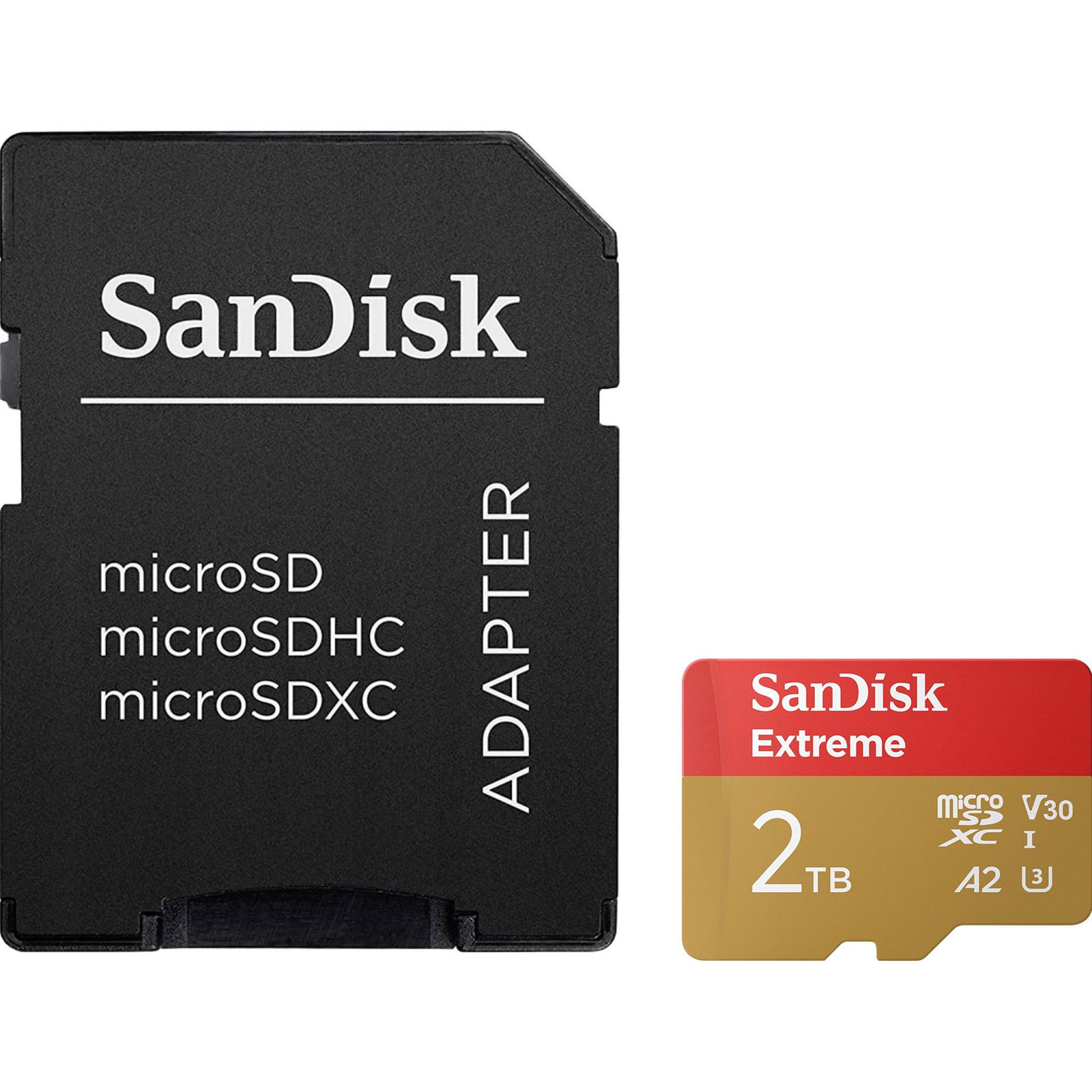 

Карта памяти SanDisk microSDXC Extreme 2TB UHS-I U3 V30 A2 (SDSQXAV-2T00-GN6MA)