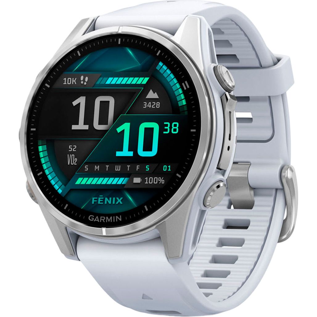 

Смарт-часы Garmin Fenix 8 AMOLED 43mm Silver with Whitestone Silicone Band (010-02903-00)