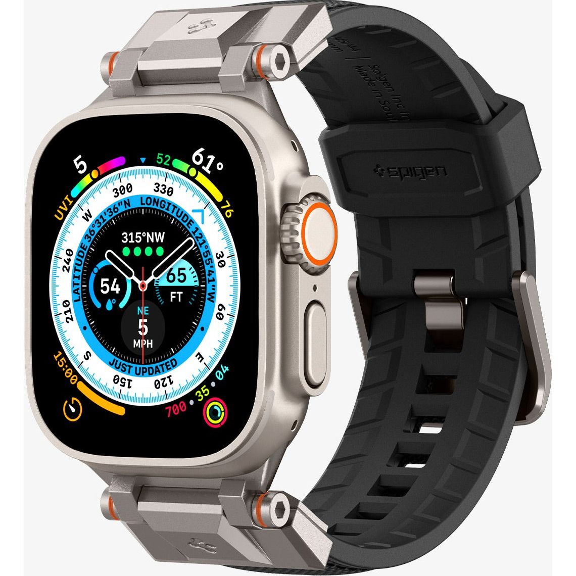 Ремінець Spigen DuraPro Armor для Apple Watch 42/44/45/49 mm Black (AMP06065)