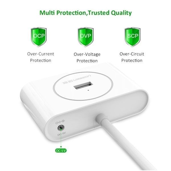 USB-хаб Ugreen CR113 USB to 4-Port USB 3.0 (40850)