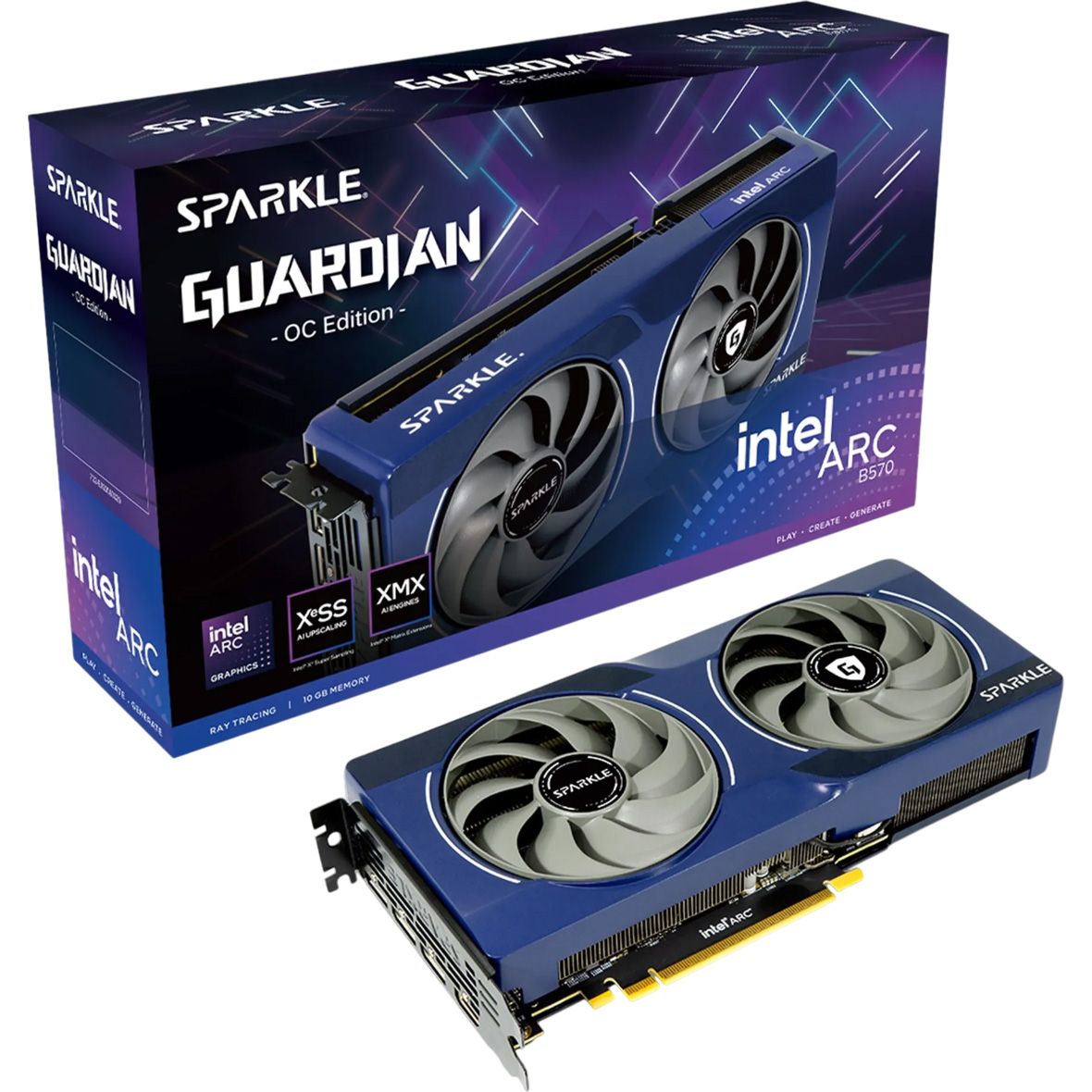 

Відеокарта Sparkle Intel Arc B570 Guardian OC 10GB (SB570G-10GOC) UA
