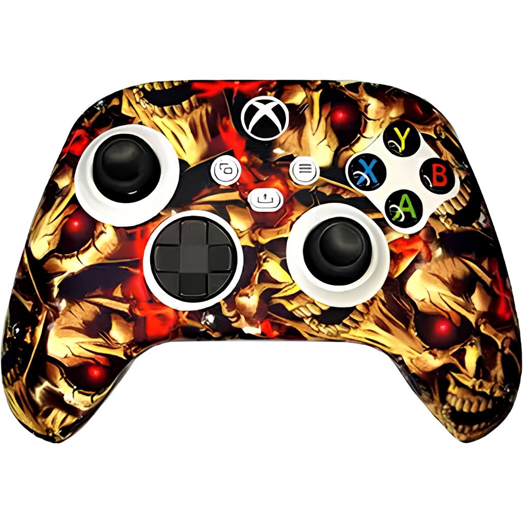 

Чехол на геймпад Dobe Silicone Case для Xbox Series X|S Controller (Gold with Sculls) [74257]