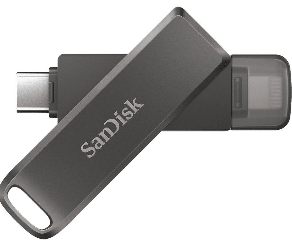 USB флеш-накопитель SanDisk iXpand Luxe 64GB USB-C + Lightning Black (SDIX70N-064G-GN6NN) [59664] 