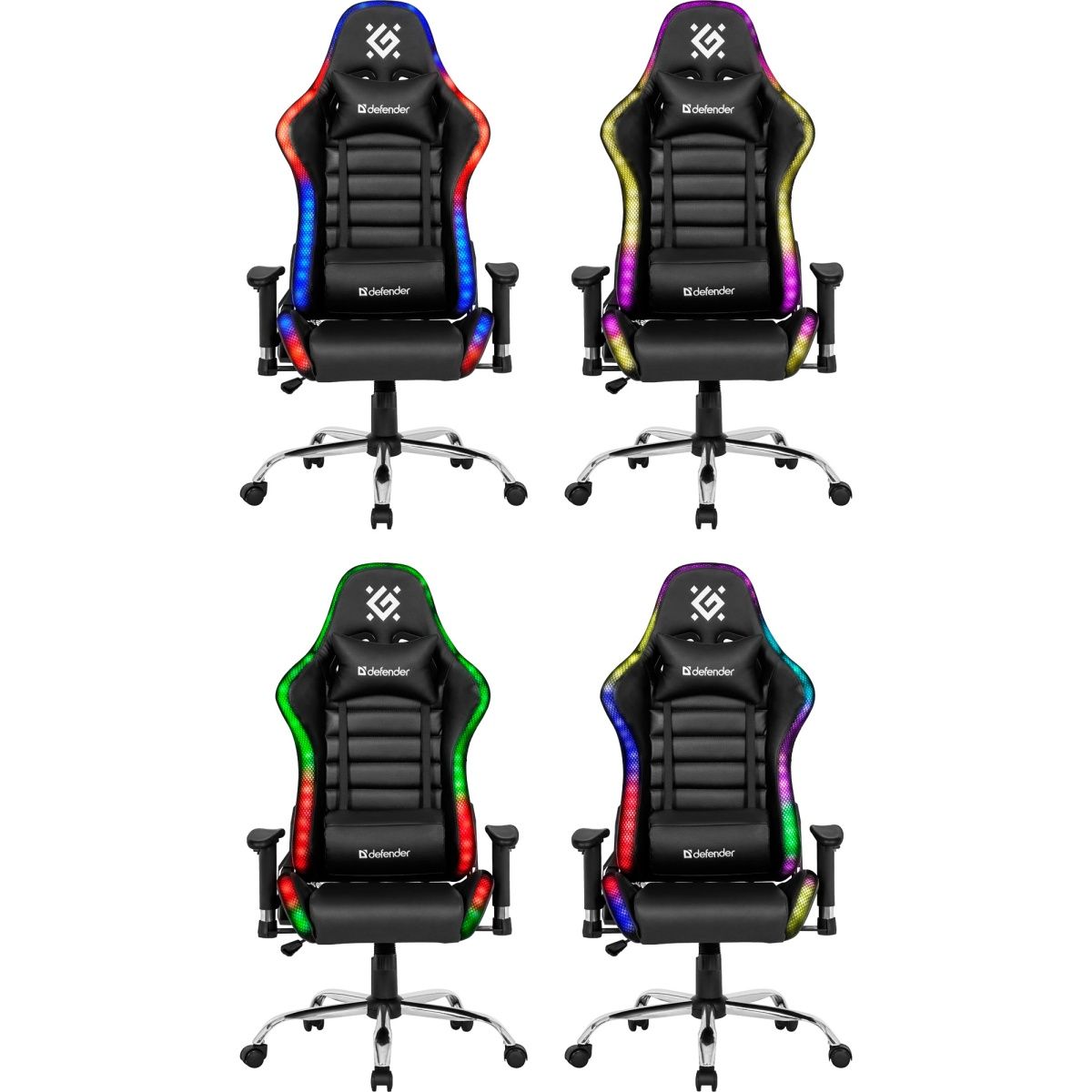 Геймерське крісло Defender Ultimate RGB Black (64355)