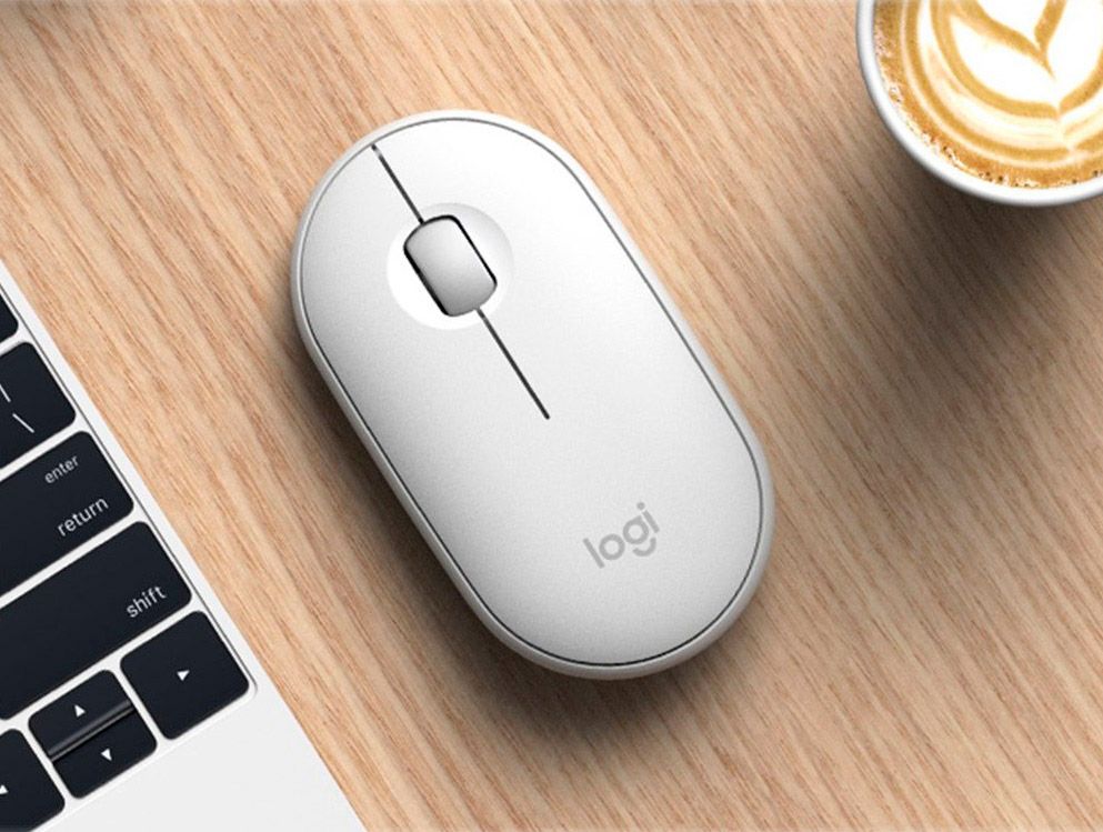 Миша Logitech Pebble M350 Off-White (910-005716) 
