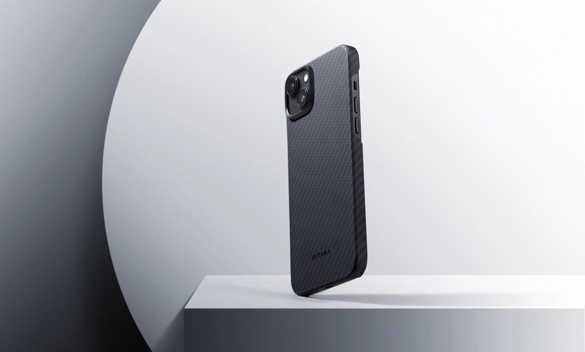 Чохол Pitaka MagEZ Case 4 1500D Twill для Apple iPhone 15 Black/Grey (KI1501)