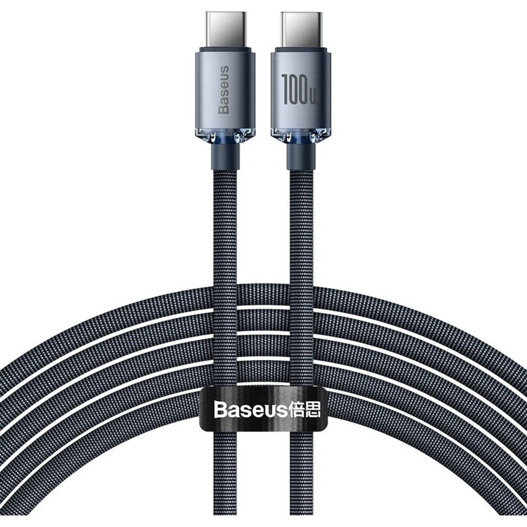 

Кабель Baseus Crystal Shine Series USB-C to USB-C 100W 2m Black (CAJY000701)
