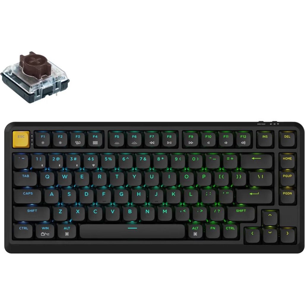 

Клавиатура Keychron J1 82 Key K Pro Brown Switch RGB Black (J1-H3-UA)