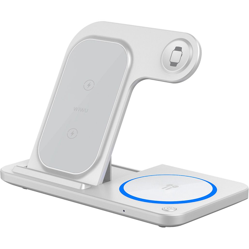 

Беспроводное зарядное устройство WiWU Wi-W020 Foldable Magnetic Station Wireless Charger 3in1 15W White (6976195093537)