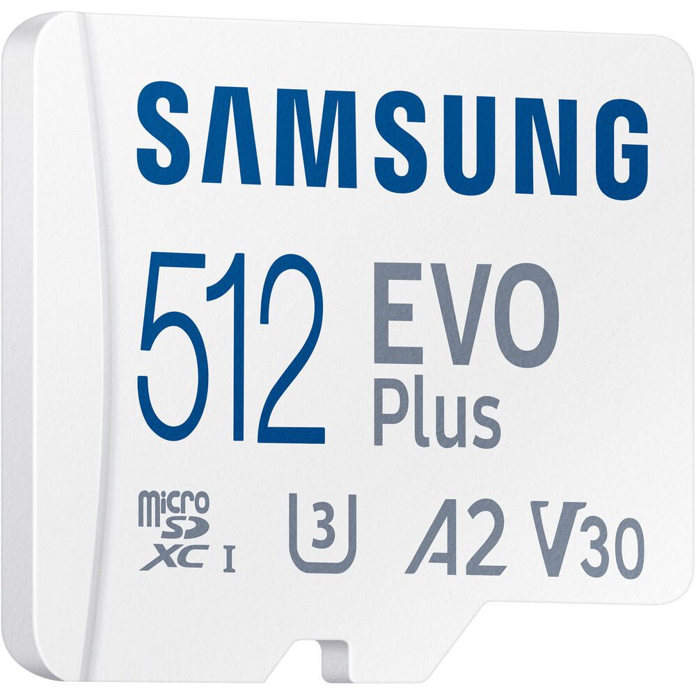 Карта пам`яті Samsung microSDXC EVO Plus 512GB UHS-I U3 V30 A2 + SD Adapter (MB-MC512KA)