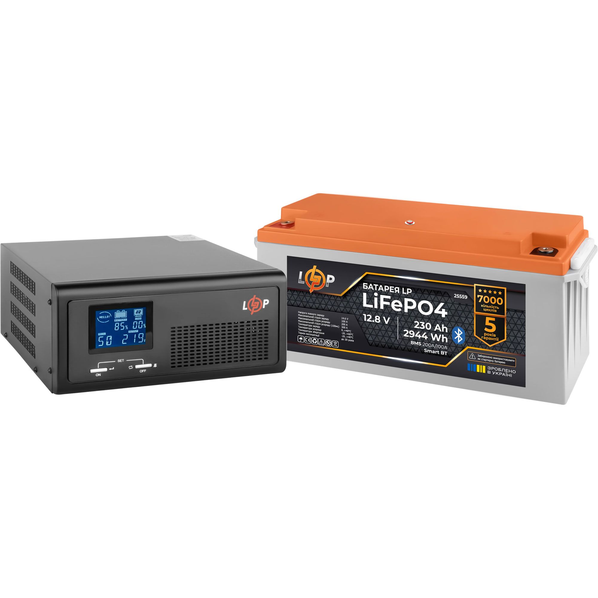 

Джерело безперебійного живлення (ДБЖ) LogicPower B1000 + АКБ LiFePO4 2944Wh 200A/100А (40156)